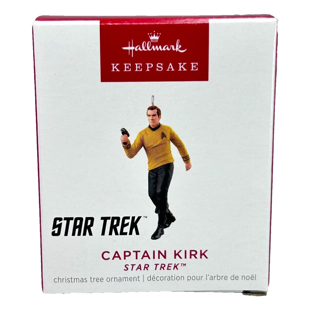 Hallmark CAPTAIN KIRK Star Trek 2023 Miniature Keepsake Ornament NIB